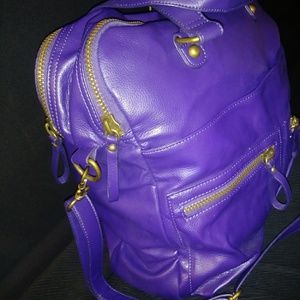 Large Purple Tote Bag w/2 Large inside pockets